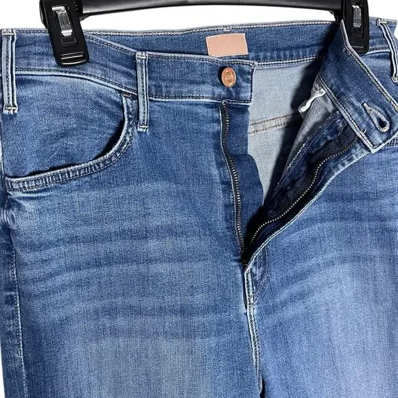 MOTHER Women’s The Hustler Ankle Fray Jean in Healing Jar Lightwash 33 - Picture 5 of 6